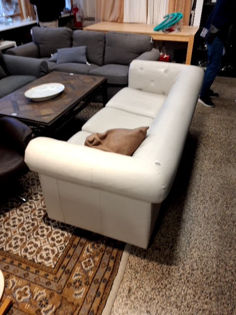 Hvid sofa kunstlæder